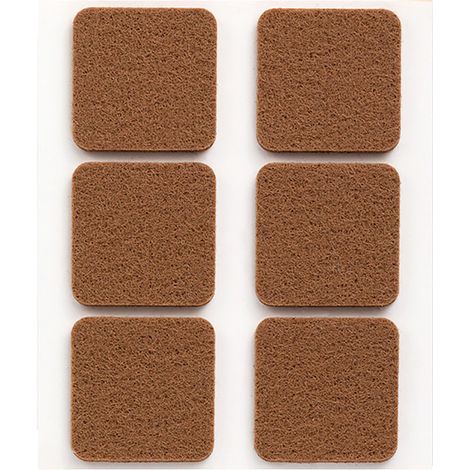 Fieltro Troquelado Cuadrado Lana Acrílica 31x31x3mm Marrón Adhesivo Pack6 Inofix (1/2)
