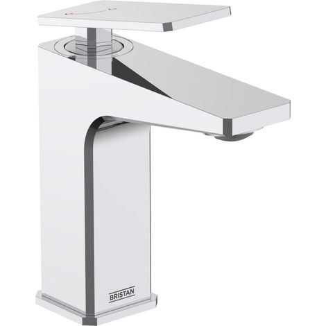 Bristan Delgado Eco Start Basin Mixer with Clicker Waste Chrome (1/2)