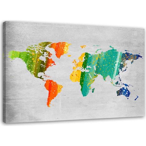 Tableau décoratif Carte de bureau Coloré 90x60 (1/5)