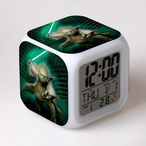 Réveil LED Star Wars - Horloge de bureau numérique lumineuse et colorée, compatible avec HTNL803, cadeau original pour enfants et adultes (1/5)