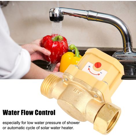 Régulateur de débit d'eau à pression en laiton G1/2, interrupteur de débit avec filetage femelle/mâle, capteur de contrôle, 1 pièce (1/5)