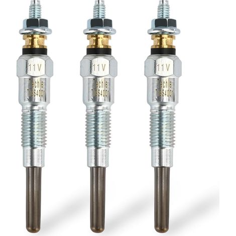 3 pièces Bougie de préchauffage 16851-65510 16851-65512 Convient pour Kubota D722 D902 D905 D1005 D1105 V1505 V1305, Tracteur B1700D B1700E ZD326 ZD331, Tondeuse BX1800D BX1830D, UTV RTV900