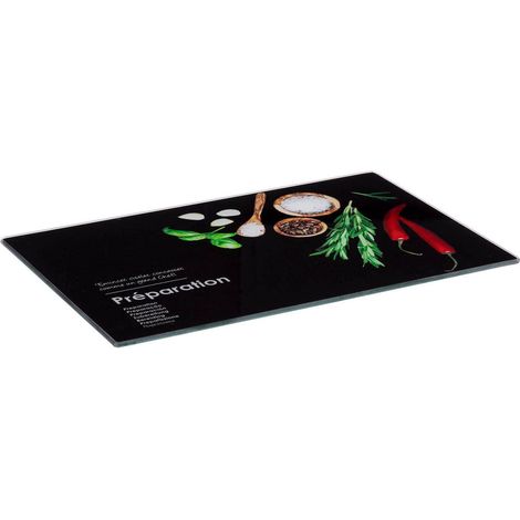 5five - tagliere 30x20cm black edition in vetro (1/2)