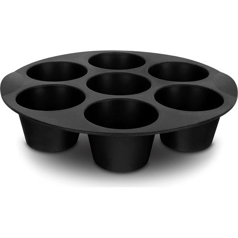 LYERCW - Moule à muffins en silicone pour friteuse à air, accessoires pour friteuse à air, moule à gâteau, moule à pâtisserie en silicone pour micro-ondes de 20 cm (8 pouces). (1/5)