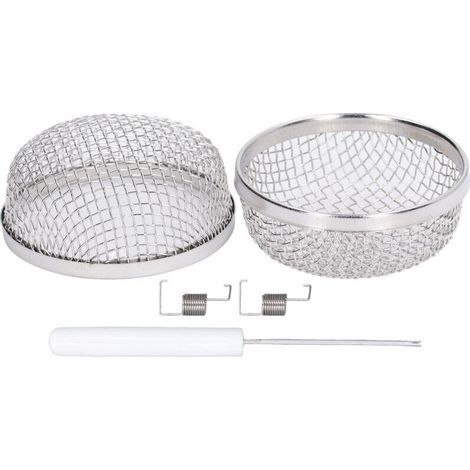 Lot de 2 Grilles de Ventilation en Acier Inoxydable avec Moustiquaire pour Camping-Car - JINFGERNE - Protection Efficace contre les Insectes et Intempéries. 7.1 cm