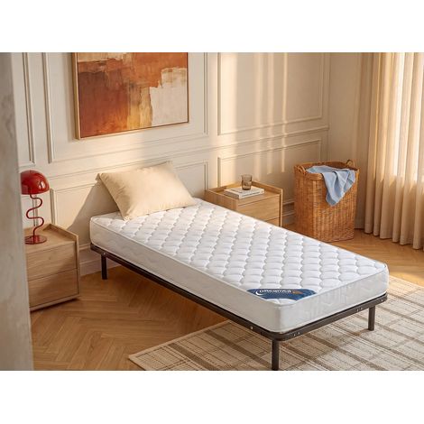 Ensemble 90 x 190 cm cadre à lattes + matelas mousse ép.15cm - DANAE de DREAMEA (1/5)