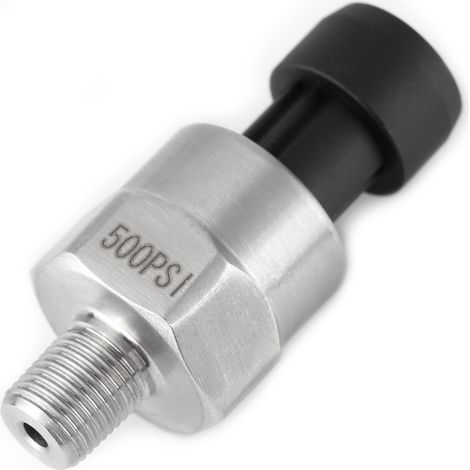 Transducteur de pression, émetteur et capteur en acier inoxydable pour huile, carburant, air et eau (500 PSI) (1/5)