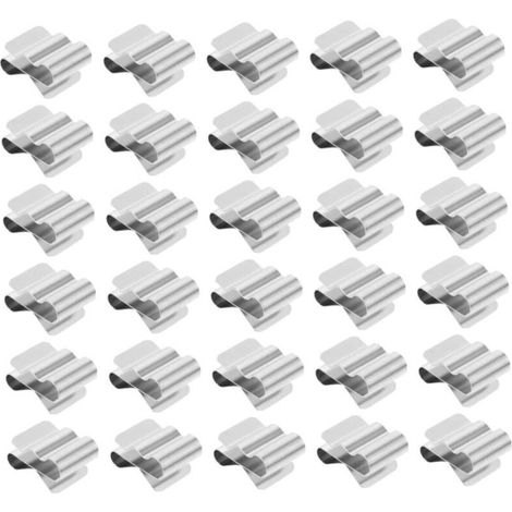 30 pièces Lot de Clips Métalliques pour Câbles Solaires Pinces Ressort Acier Inoxydable pour Fixation et Gestion des Fils sur Cadre Panneau Photovoltaïque Installation Rapide et (1/4)