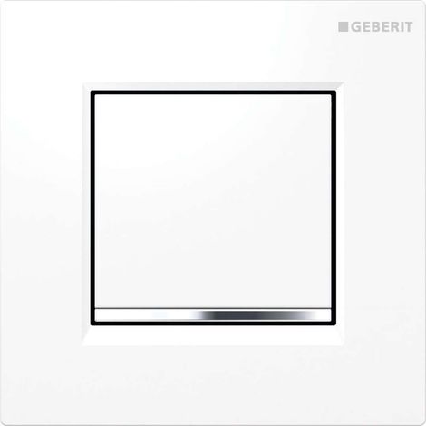 Geberit - Placca di comando pneumatica per orinali Tipo 30, bianco/cromo lucido/bianco 116.017.KJ.1 (1/4)
