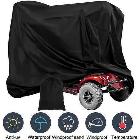 Housse robuste pour scooter de mobilité, housse de rangement imperméable en Oxford 190D pour fauteuil roulant, anti-poussière, moteur (1/5)