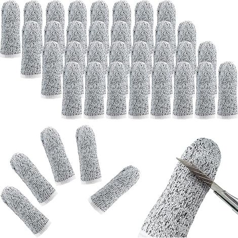40 Stück schnittfeste Fingerschutzhüllen Fingerschutzhüllen Schnittschutzhüllen Daumen Fingerschutzhüllen Wiederverwendbar für Küchenarbeit Bildhauerei (1/5)