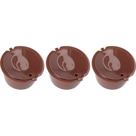 Ensemble de filtres à café à capsules rechargeables et réutilisables, compatible avec les machines à café Dolce Gusto (51-100 ml). (1/5)