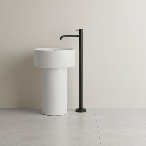 Miscelatore lavabo a pavimento nero Paffoni serie Jolly JLBOX031NO Nero (1/5)