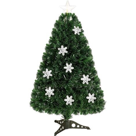 COSTWAY Sapin de Noël Arbre de Noël Artificiel avec Lumières LED 150CM (1/5)