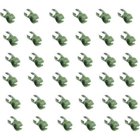 Lot de 36 clips de fixation universels pour treillis de plantes, 20 mm, support de fixation rotatif en plastique pour serre de jardin, verger, cage à tomates