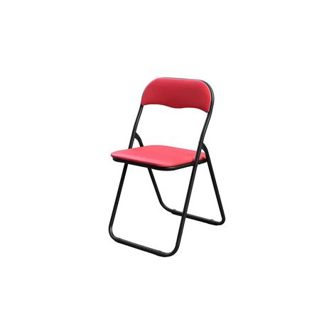 6 x SEDIA PIEGHEVOLE POLO NERO/ROSSO