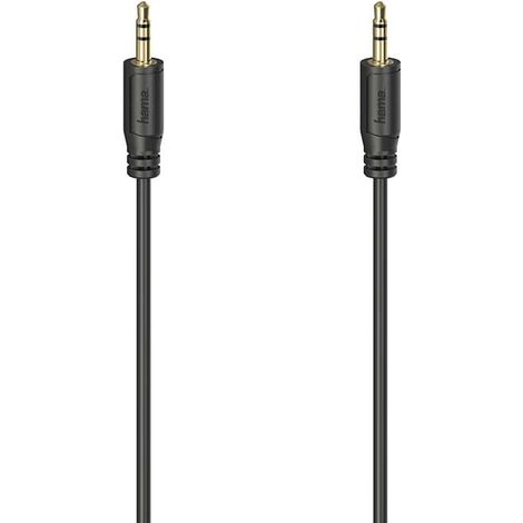 Hama audiokabel flexi slim 35 mm 35 mm gold schwarz 075 m