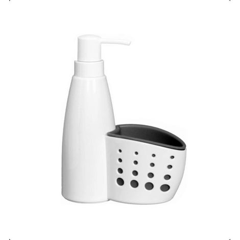 Distributeur Savon Cuisine Eponge Porte Eponge Evier Cuisine Organisateur D'évier pour Eponge, Chiffon Distributeur de savon liquide (1/5)