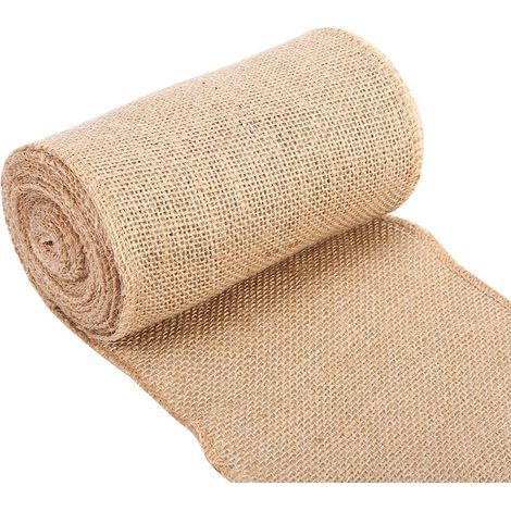 Ruban en toile de jute naturelle pour décoration de table, mariage, fête, artisanat, 15x500cm (1/3)