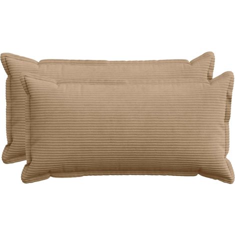 Federa 2 pz HOUTEN Marrone 40 x 80 cm corduroy vidaXL (1/5)
