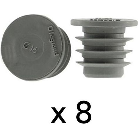 Legrand – Lot de 8 obturateurs Ø16 mm pour boîtes à encastrer Ecobatibox – Étanchéité renforcée – Matériau souple et résistant – Réduction des pertes énergétiques