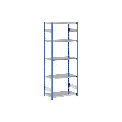 eurokraft pro Scaffale a innesto a ripiani blu / zincato (1/4)