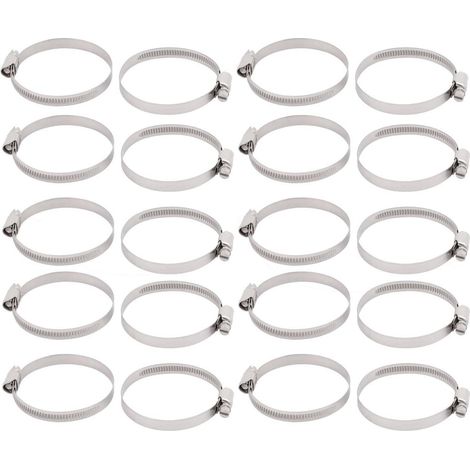50mm à 70mm Dia Range Metall deutsche Art Schlauchschelle Hoop 20pcs (1/2)