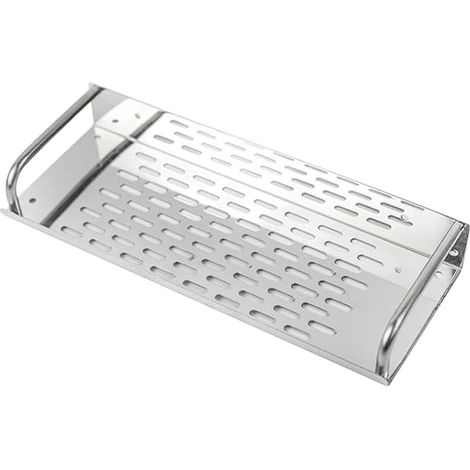 ÉTagèRe Murale Salle De Bain En Inox ÉTagèRe De Rangement Pour Salle De Bain À Un Niveau Pour Cuisine Et Wc Design Creux Avec ÉCoulement D’Eau 20.00 X 11.00 X 4.00 Cm (1/5)