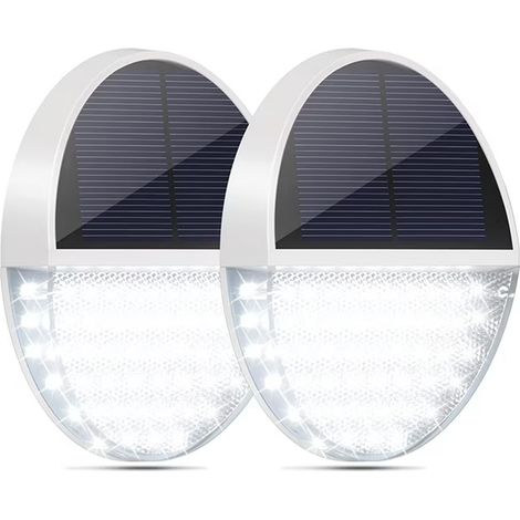 Outdoor solar lights, motion detector, wireless solar security LEDs, waterproof, for front door, porch, patio, pool, stairs, yard and fences (pack of 2, 48 LEDs)