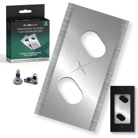 8 - Lame de rechange - Accessoire tondeuse robot - Coupe précise et silencieuse - Pour Robomow et Cub Cadet - Argent - 5x2cm (1/5)