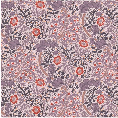 Flowers wallcovering wall Profhome 390592 non-woven wallpaper smooth with floral ornaments matt lilac pastel violet pink orange red 5,33 m2 (1/5)