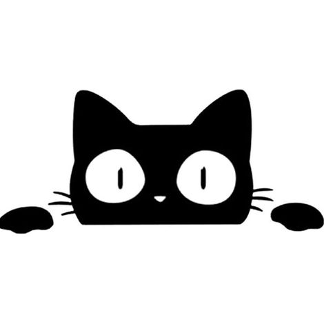 Autocollants Motif pour Voiture imperméables Chats et Animaux-noir (1/5)