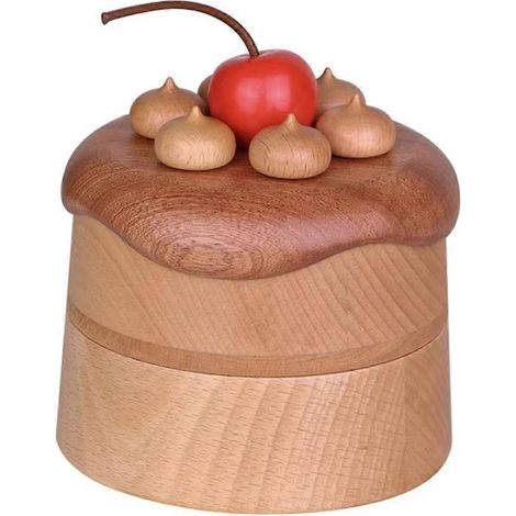 Schmuckkästchen im Kirschkuchen-Design – Ideal zur Aufbewahrung von Ohrringen (siehe Foto). (1/5)