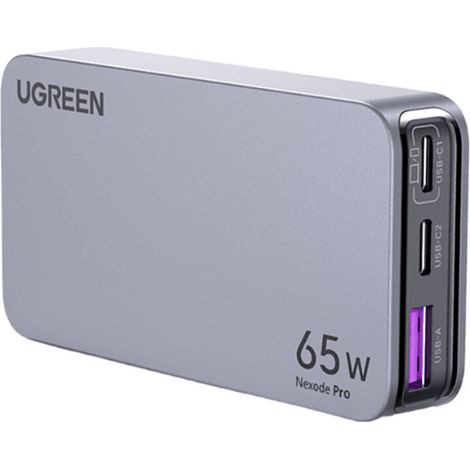 Ugreen Nexode Pro 65W Flaches Wandladegerät, GaN, 2x USB-C + USB