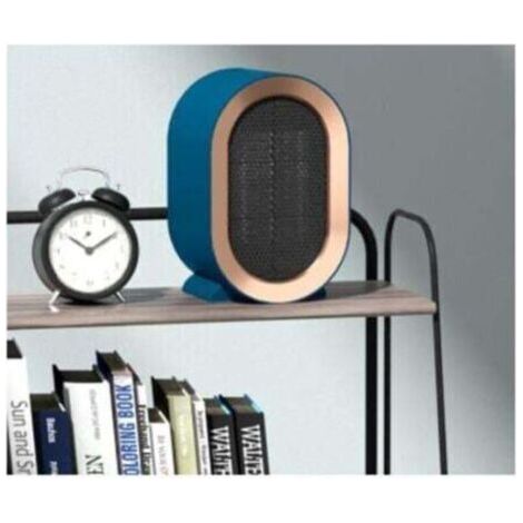 NALOOKAMIC  1200W Petit radiateur soufflant mobile en céramique Economie d'énergieRafraîchisseur pour salle de bain et bureauChauffage portable avec filtre à air - Bleu,--