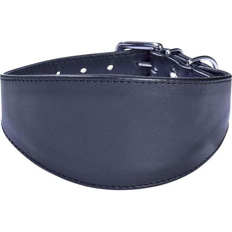 Collare in similpelle nero ideale per cane levriero modello Levriero Nicky: Collare nero 7 x 45 cm