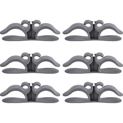 Organizador de cables de cocina, 9,6 x 3 cm, pequeño enrollador de cables multifuncional para electrodomésticos de cocina, gris, 6 unidades. (1/5)