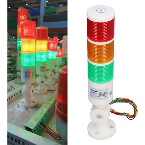 BERM® BEM-X-50-3U-D/Alarme sonore et visuelle multicouche à éclairage constant avec buzzer, tour lumineuse pliable pour machines-outils, signal tricolore, 220 V CA (1/5)