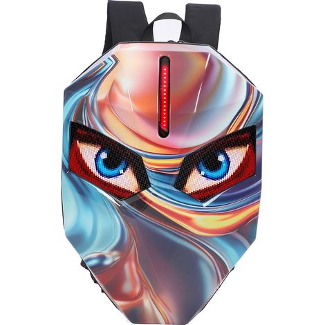Sac à dos de moto LED, résolution 60x48, contrôle par application, coque rigide étanche et Programmable (1/5)