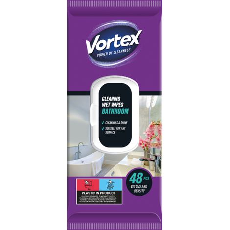 VORTEX BADEZIMMER Reinigungstücher 48 Stk Feuchttücher