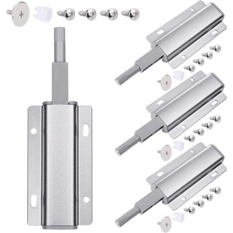 Push to Open Aimant Porte Placard, 4Pcs Loquet Magnetique Push Open Amortisseur, Push to Ope Amortisseur pour Porte, Tiroir, Meuble (1/5)