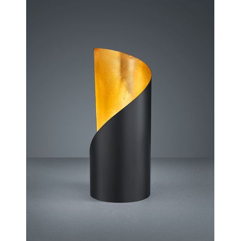 Lampada da tavolo FRANK nera oro metallo E14 RL 24 cm