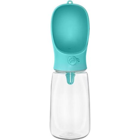 Botella de agua plegable para mascotas, un compañero de viaje esencial: botella de agua portátil de 550 ml, adecuada para gatos y perros durante paseos y excursiones al aire libre (azul). (1/4)