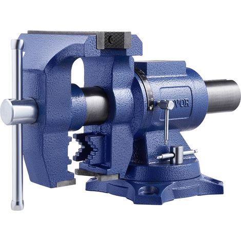 VEVOR Morsa per Carichi Pesanti, Larghezza Ganascia 165 mm Apertura Massima Ganascia 125 mm, Morsa in Ferro Duttile con Incudine, Testa Base Girevole a 360°, per Riparazione Tubi Lavorazione Metalli (1/5)