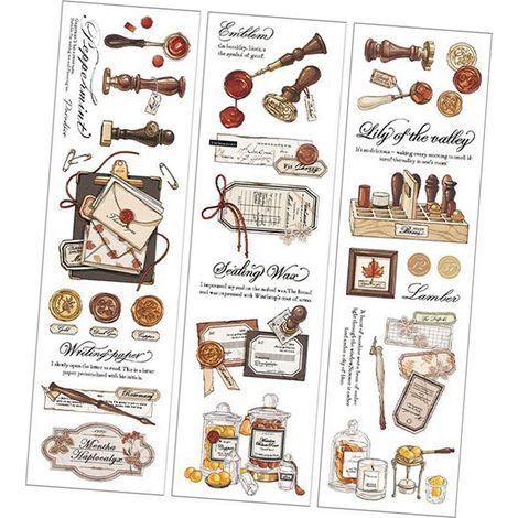 Ruban adhésif décoratif PET vintage romantique forte adhérence réutilisable pour agendas papiers (1/5)