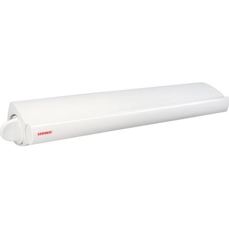 Leifheit – Séchoir mural Rollfix 210 Longline – 5 fils polyester extensibles jusqu'à 21 mètres – Fixation murale avec crochets – Pour salle de bain et balcon