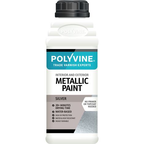 Polyvine - Acrylic Metallic Paint - Silver - 100ML