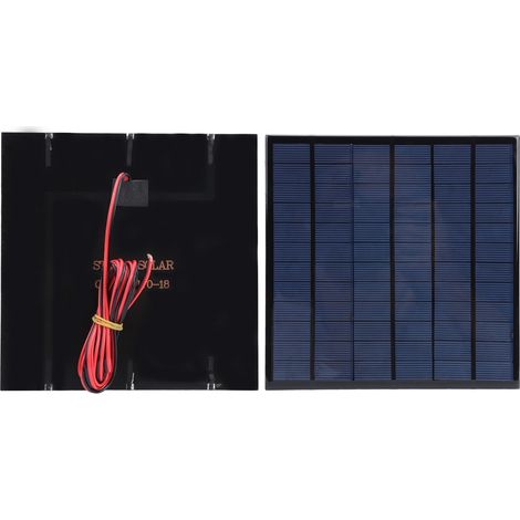 Module Solaire Époxy 4.5W 18V DC avec Câbles Rouge et Noir 2m - Alimentation pour Outils Électriques (1/5)