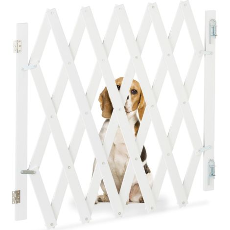 Ausziehbares hundegitter in wei 883108