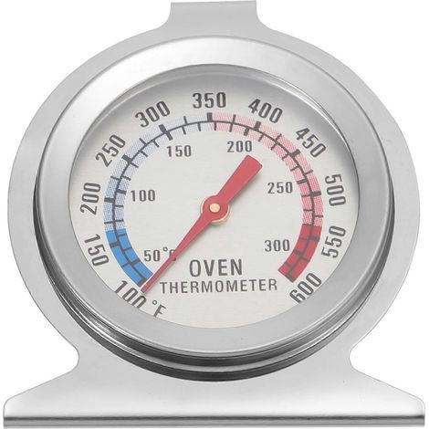 Thermomètre de four en acier inoxydable, mini thermomètre-7.00X6.00X3.50CM-Silver (1/2)